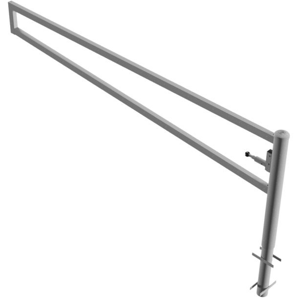 Swiveling gates | for casting in concrete, hot-dip galvanized | total width: 3000 mm | for padlock